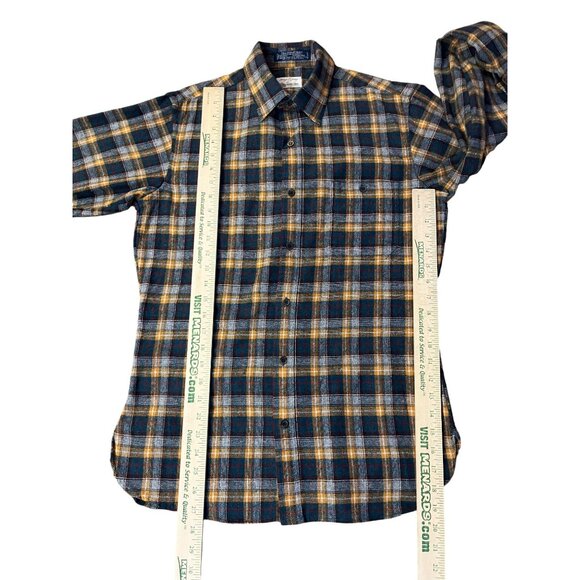 Vintage Allyn St George Mens M Plaid Wool Blend Shacket Shirt Made in Korea - Picture 8 of 12